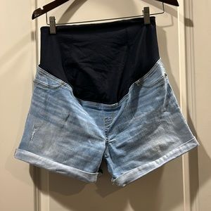 Isabel Maternity by Ingrid distressed denim shorts size 6